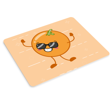 Gaming muismat vrolijk oranje personage - TenStickers