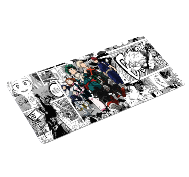 XXL Muismat anime Zwart-witte manga karakters - TenStickers