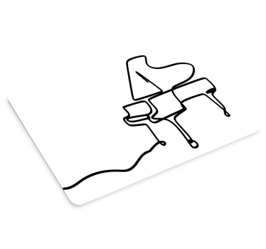 Originele muismat gestileerde vle piano - TenStickers
