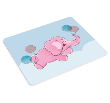 Originele muismat speelse olifant ballon - TenStickers