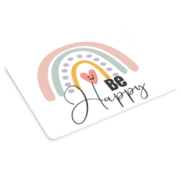 Kleurrijke regenboogboodschap originele muismat - TenStickers