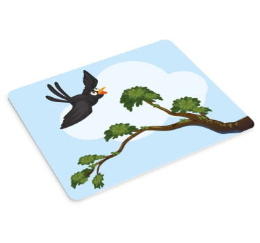 Originele muismat met illustratie van vliegende vogel - TenStickers