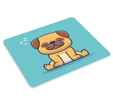 Originele muismat schattige slapende pup - TenStickers