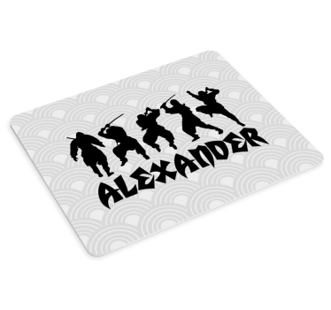 Gaming muismat ninja silhouetten weergave - TenStickers