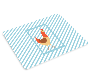 Originele muismat kip op strepen - TenStickers