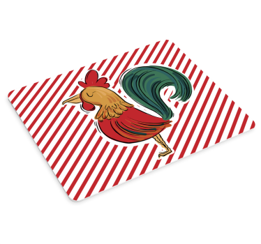 Originele muismat kleurvol haan ontwerp - TenStickers