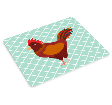 Haan illustratie originele muismat - TenStickers