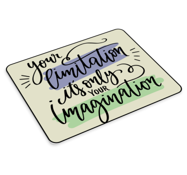 Citaat muismat inspirerende beperkingen boodschap - TenStickers