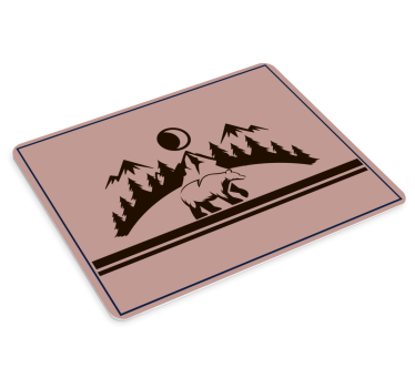 Originele muismat berglandschap scène - TenStickers