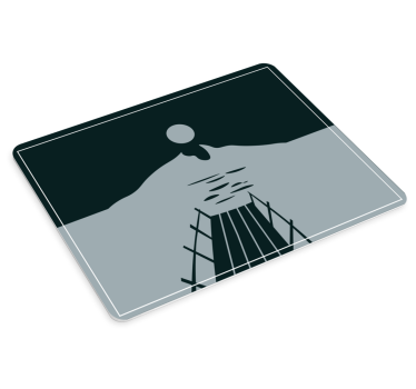 Originele muismat serene dock reflectie - TenStickers