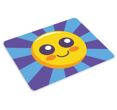 Anime muismat blije zonnige gezicht - TenStickers