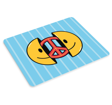 Originele muismat vrolijk vredessymbool - TenStickers