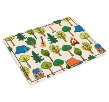 Originele muismat camping scène elementen - TenStickers