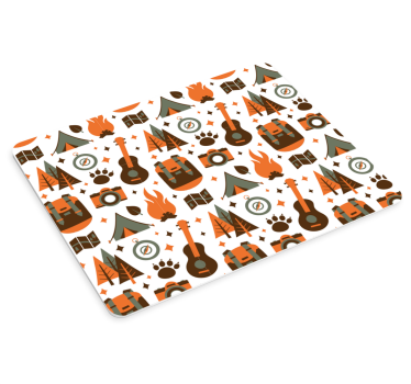 Originele muismat camping avontuur iconen - TenStickers