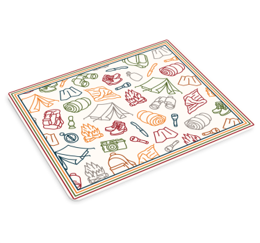 Originele muismat met kampeermotief - TenStickers