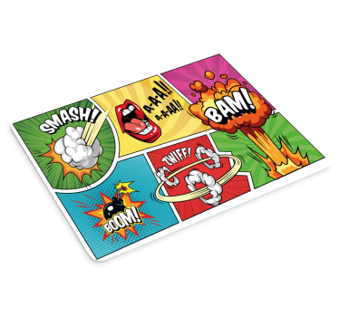 Gaming muismat comic explosie kunst - TenStickers