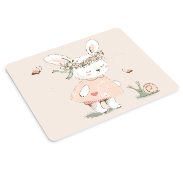 Gaming muismat schattig konijntje met slak - TenStickers