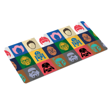 Gaming muismat iconische karakterportretten - TenStickers