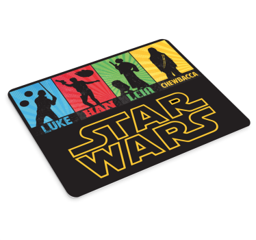 Gaming muismat iconische personage silhouetten - TenStickers