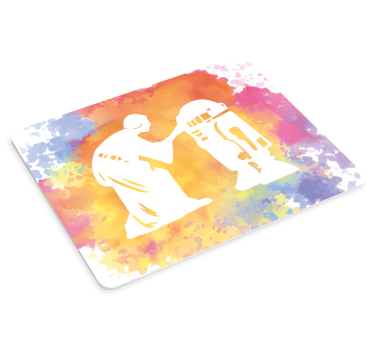 Gaming muismat iconische robot interactie - TenStickers