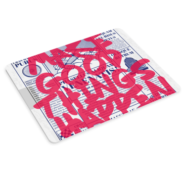 Citaat muismat eén goed ding gebeurt - TenStickers