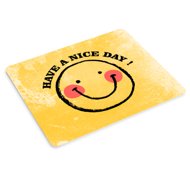 Citaat muismat blije smiley gezicht - TenStickers