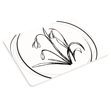 Originele muismat elegante bloemenschets - TenStickers