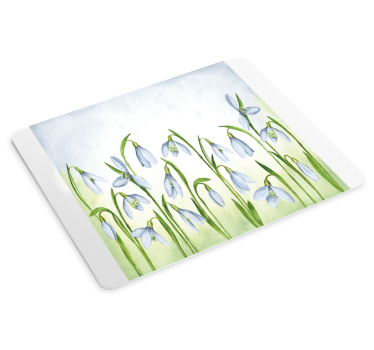Originele muismat elegant sneeuwklokjes arrangement - TenStickers