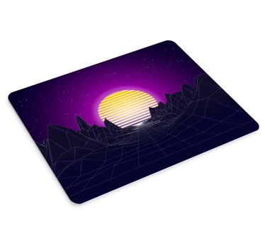Originele muismat geometrisch zonsondergang landschap - TenStickers