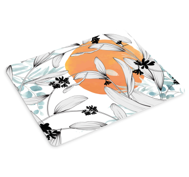 Originele muismat botanisch blad motief - TenStickers