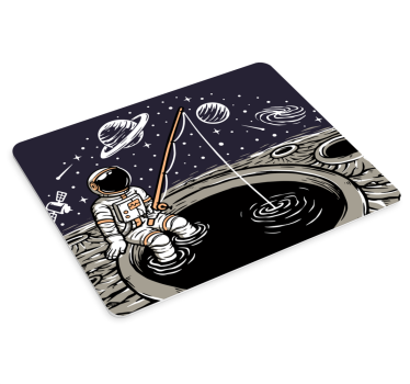 Gaming muismat astronaut vissen avontuur - TenStickers