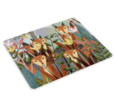 Originele muismat speelse vos trio - TenStickers