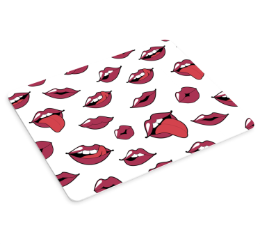 Originele muismat speelse lippenpatronen - TenStickers