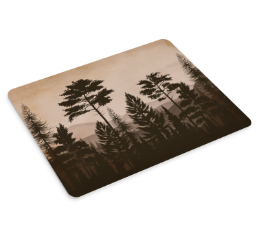 Gaming muismat silhouet boslandschap - TenStickers