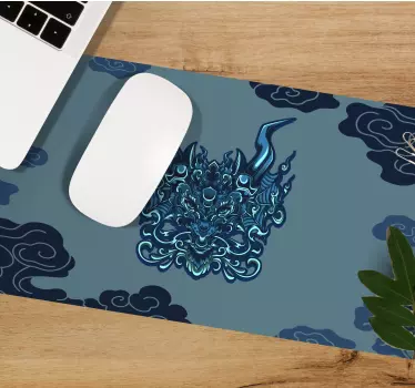 Anime muismat drakenmotief illustratie - TenStickers