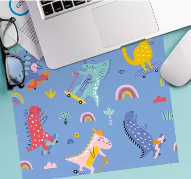 Anime muismat fantasievolle dinosaurus avonturen - TenStickers