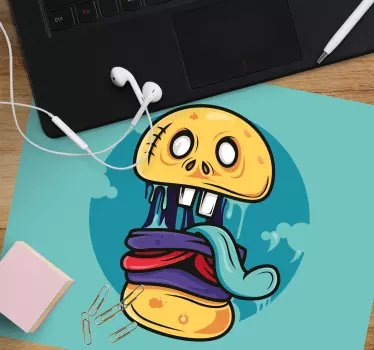 Anime muismat geanimeerde skelletfiguur - TenStickers