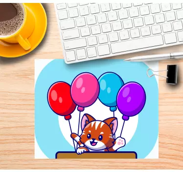 Anime muismat schattige kat ballonnen - TenStickers