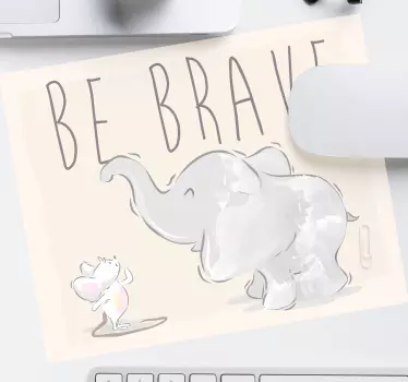 Citaat muismat bemoedigende dierlijke vrienden - TenStickers