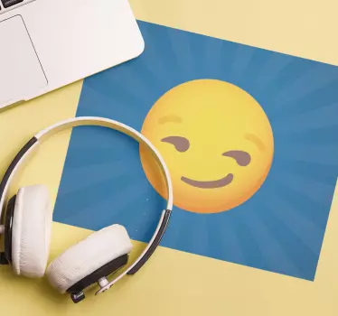Citaat muismat blije emoji uitdrukking - TenStickers