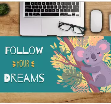 Citaat muismat koala die ambities nastreeft - TenStickers