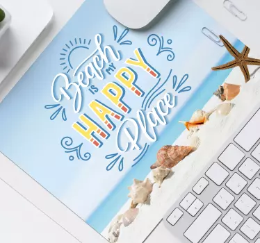 Citaat muismat strandgeluk citaat - TenStickers