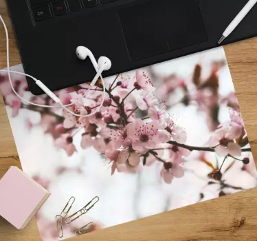 Delicate bloesemtak originele muismat - TenStickers