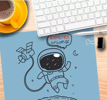 Gaming muismat astronaut die het universum verkenning - TenStickers