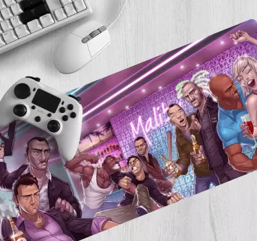 Gaming muismat dramatische feestsfeer - TenStickers