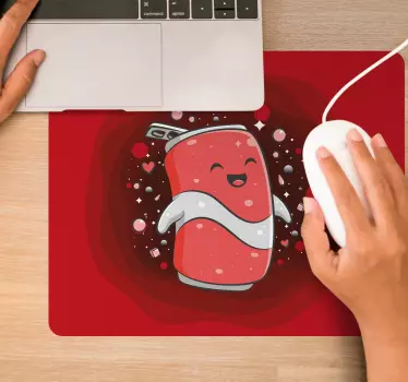 Gaming muismat happy soda personage - TenStickers
