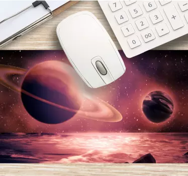 Gaming muismat hemels planeetlandschap - TenStickers