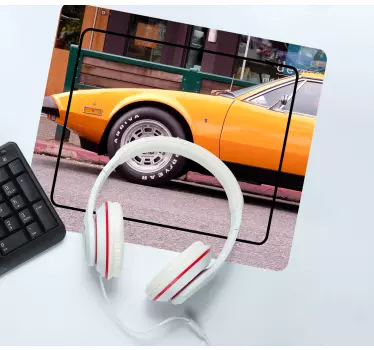 Gaming muismat klassieke gele sportwagen - TenStickers