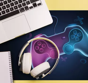 Gaming muismat kleurrijke game controllers - TenStickers