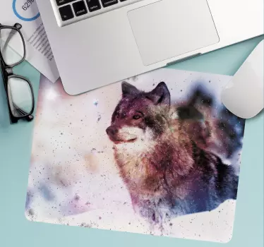 Gaming muismat majestueus wolf portret - TenStickers